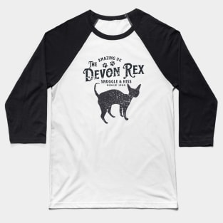 Devon Rex Cat Lover Baseball T-Shirt